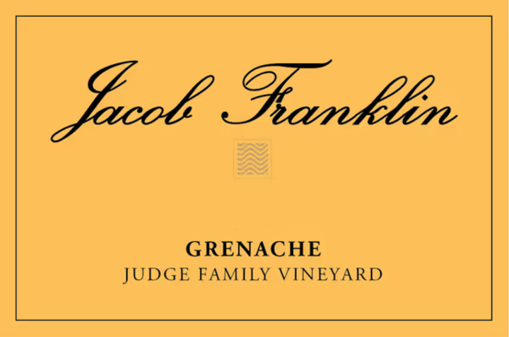 2018 Jacob Franklin Judge Family Vineyard Grenache Bennett Valley